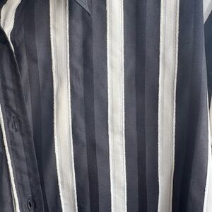 H&M Black and White Striped Blouse